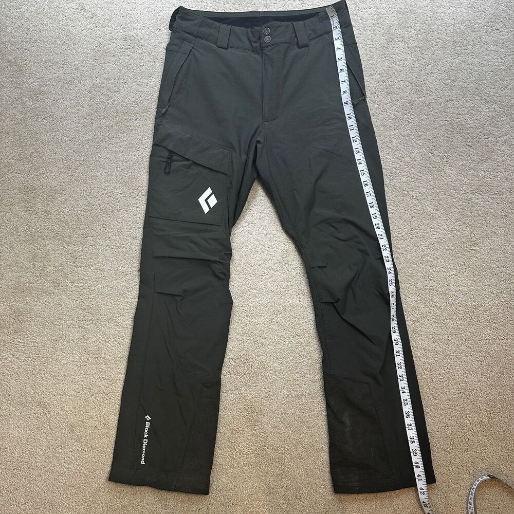 Black Diamond Dawn Patrol Softshell Ski Pants Mens S Black Schoeller Alpine Tech